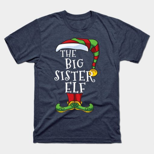 the Big Sister Elf Family Matching Christmas