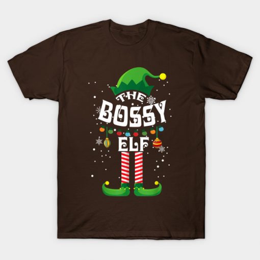 bossy elf family matching christmas