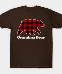 Grandma Bear Red Plaid Christmas Pajama Family
