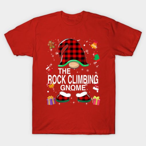 Rock Climbing Gnome Buffalo Plaid Matching Family Christmas