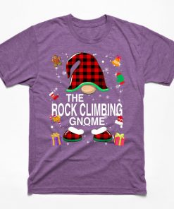 Rock Climbing Gnome Buffalo Plaid Matching Family Christmas