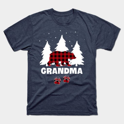 Grandma Bear Buffalo Red Plaid Matching Family Christmas