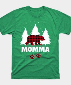 Momma Bear Buffalo Red Plaid Matching Family Christmas