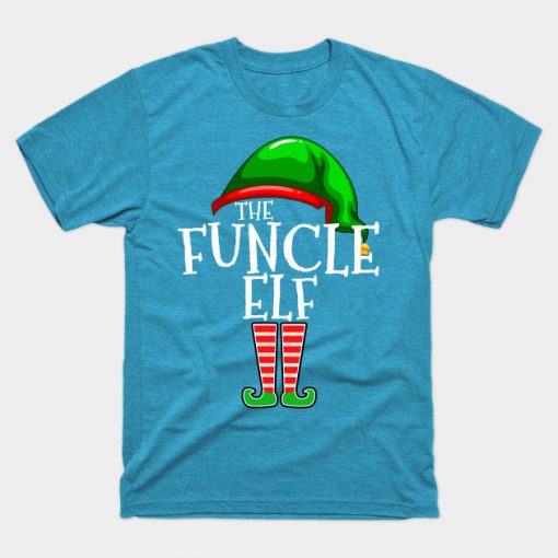 Funcle Elf Group Matching Family Christmas Gift Funny Uncle T-Shirt
