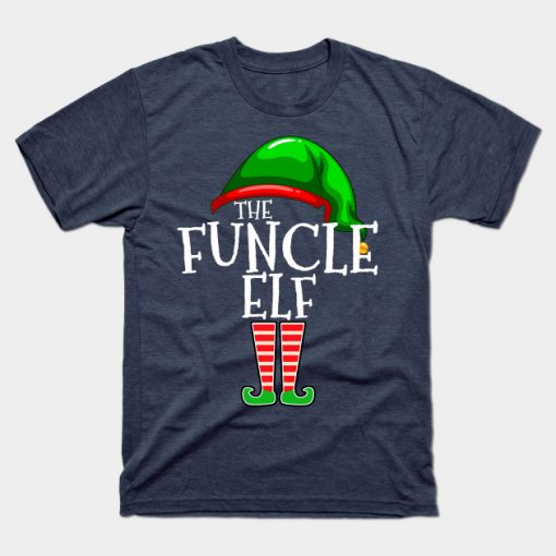 Funcle Elf Group Matching Family Christmas Gift Funny Uncle T-Shirt