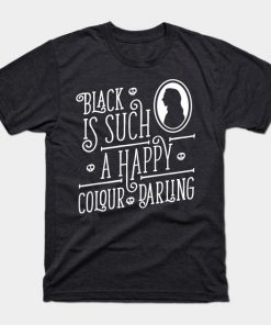 Morticia Addams - Black Happy Colour - Typography