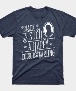 Morticia Addams - Black Happy Colour - Typography