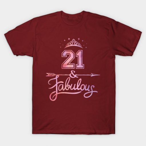 Women 21 Years Old And Fabulous Happy 21st Birthday print