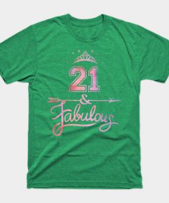 Women 21 Years Old And Fabulous Happy 21st Birthday print