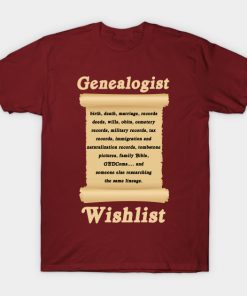 Genealogist Wish List Tree Genealogy Family Gift